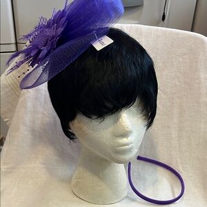 Elegant Purple Fascinator Hat